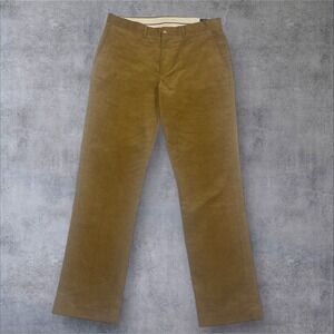 Polo Ralph Lauren Corduroy Chino Pants Mens 34x34 Flat Front Stretch Classic Fit